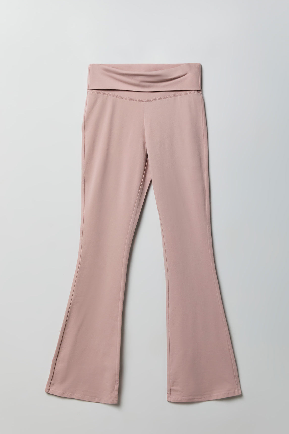 Foldover Waist Flare Pant - Rose