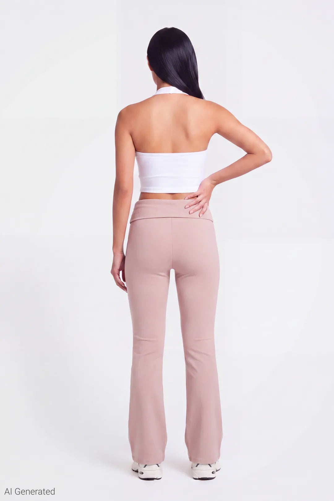 Alt View 22. Foldover Waist Flare Pant - Brown