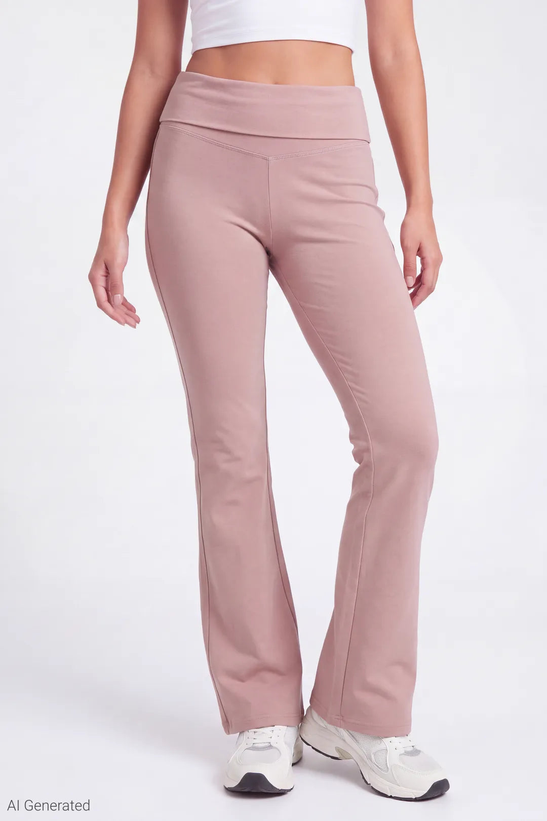 Alt View 23. Foldover Waist Flare Pant - Brown