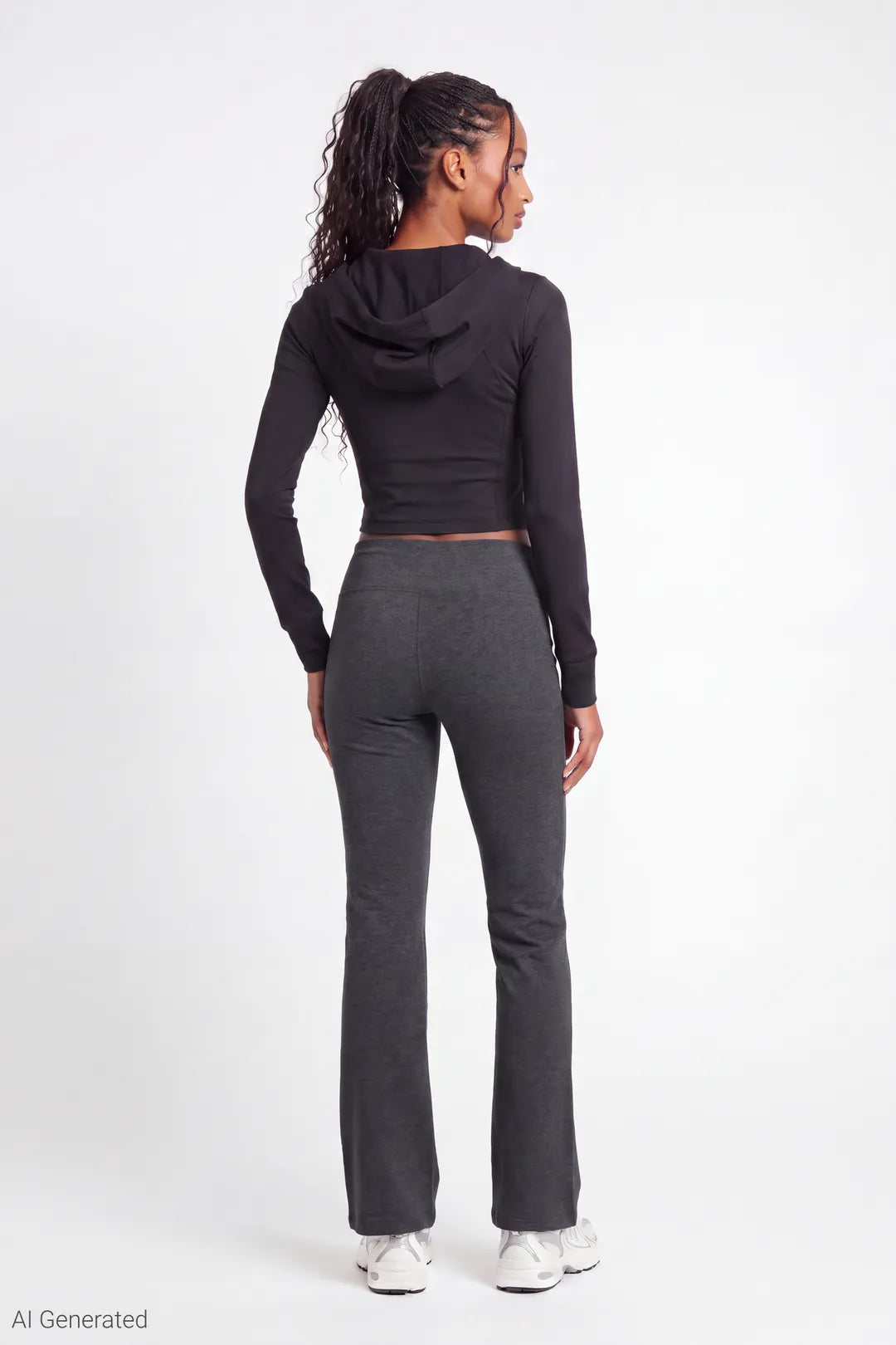 Alt View 2. Flare Pant - Charcoal