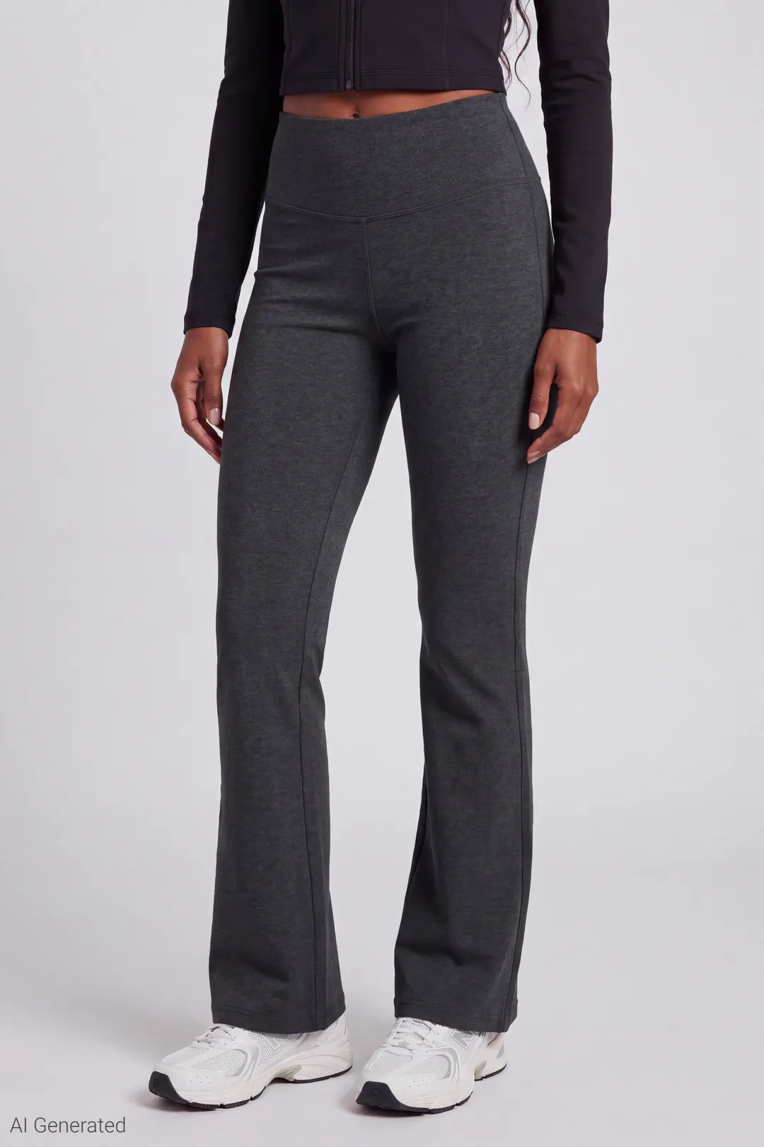 Alt View 3. Flare Pant - Charcoal