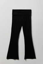 Foldover Waist Flare Legging