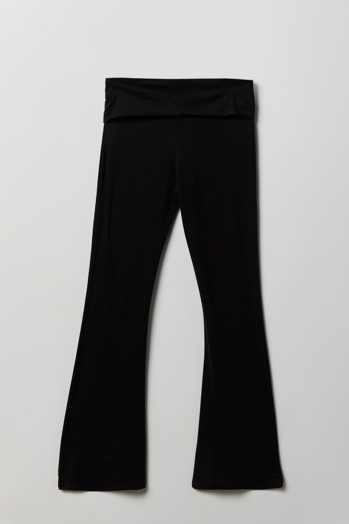 Alt View 2. Foldover Waist Flare Legging - Black
