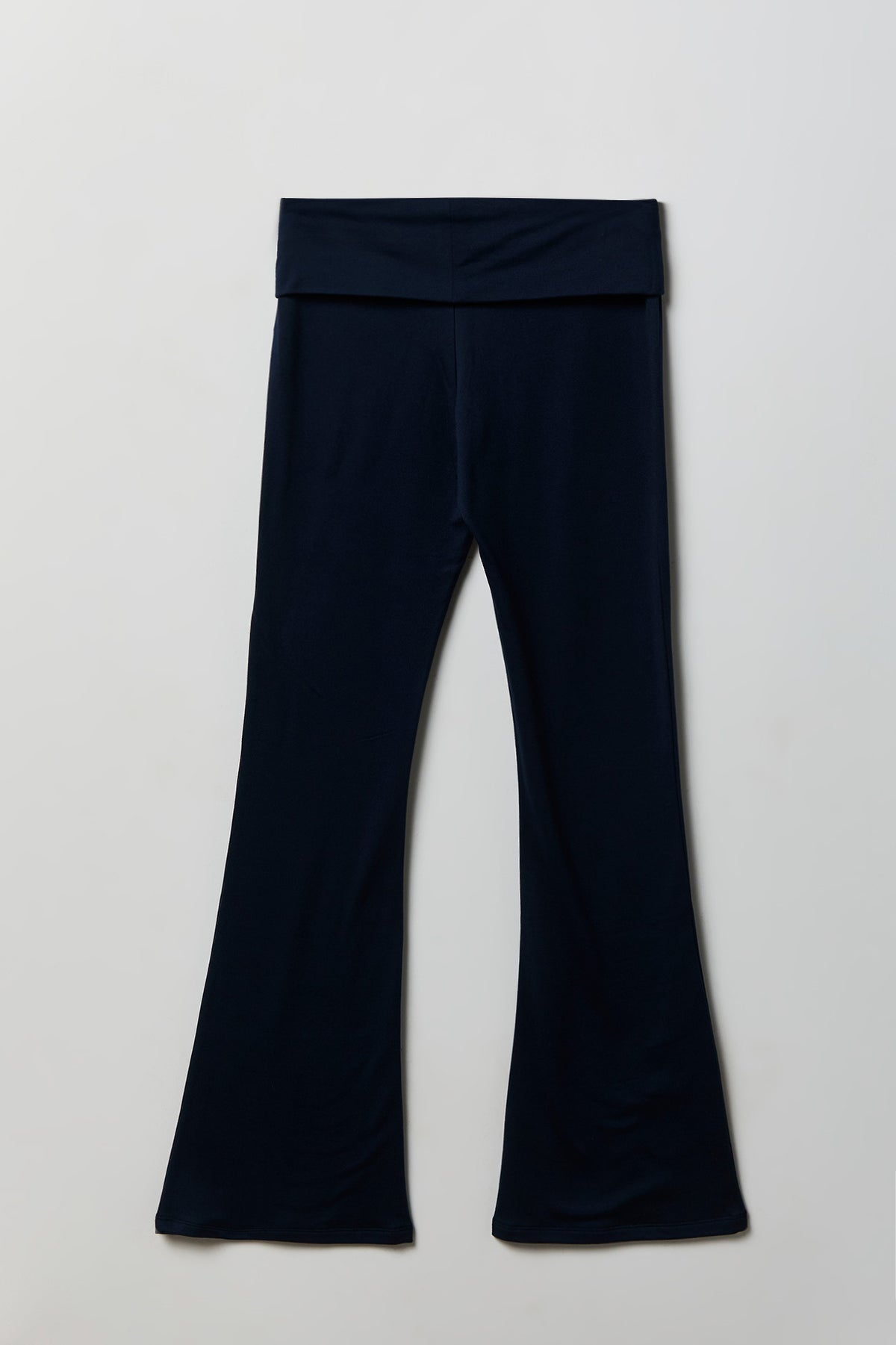 Alt View 2. Foldover Waist Flare Legging - Navy