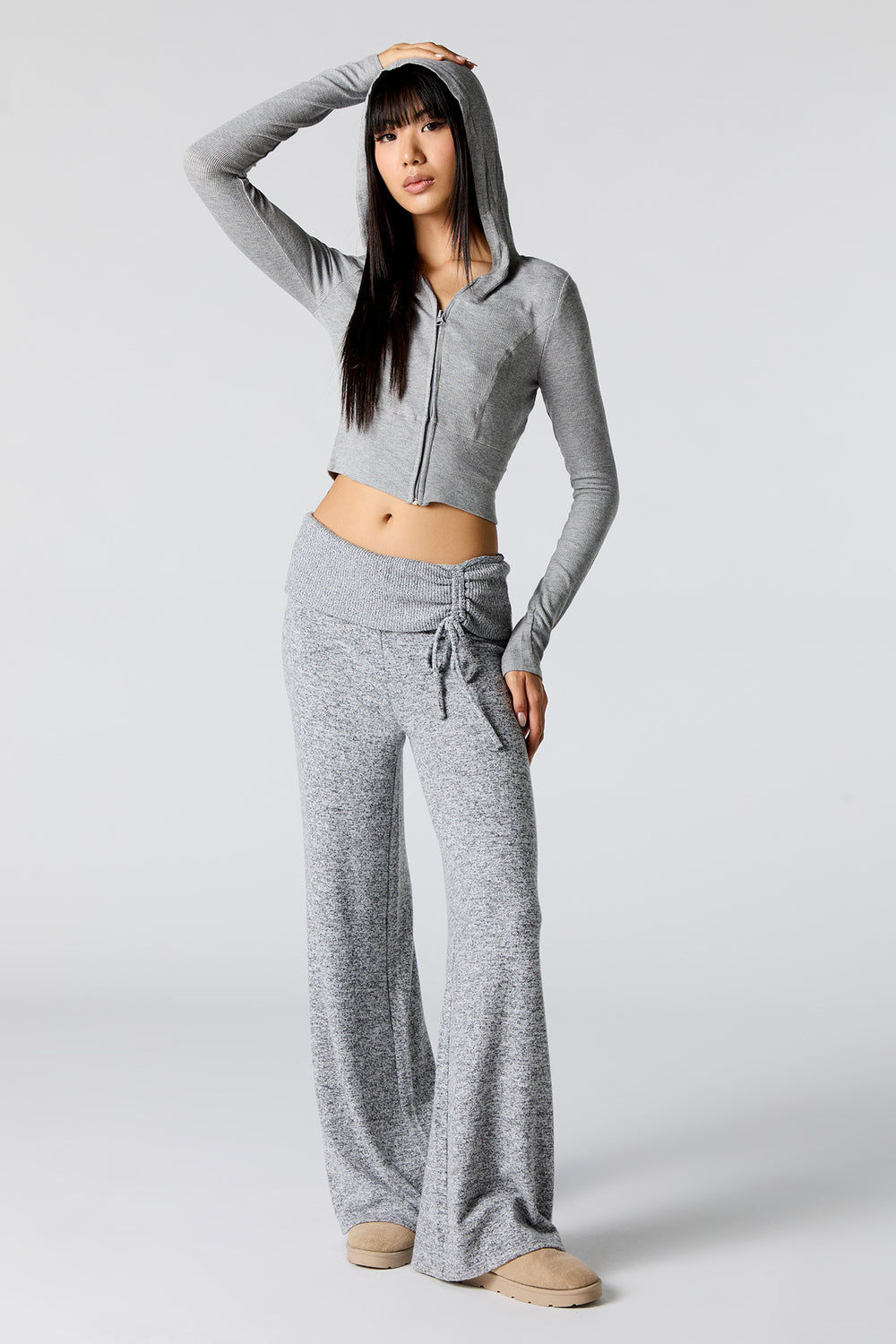 Foldover Drawstring Knit Pant Foldover Drawstring Knit Pant 4