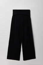 Foldover Waist Wide Leg Pant
