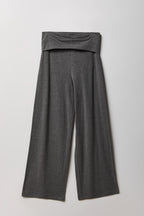 Foldover Waist Wide Leg Pant