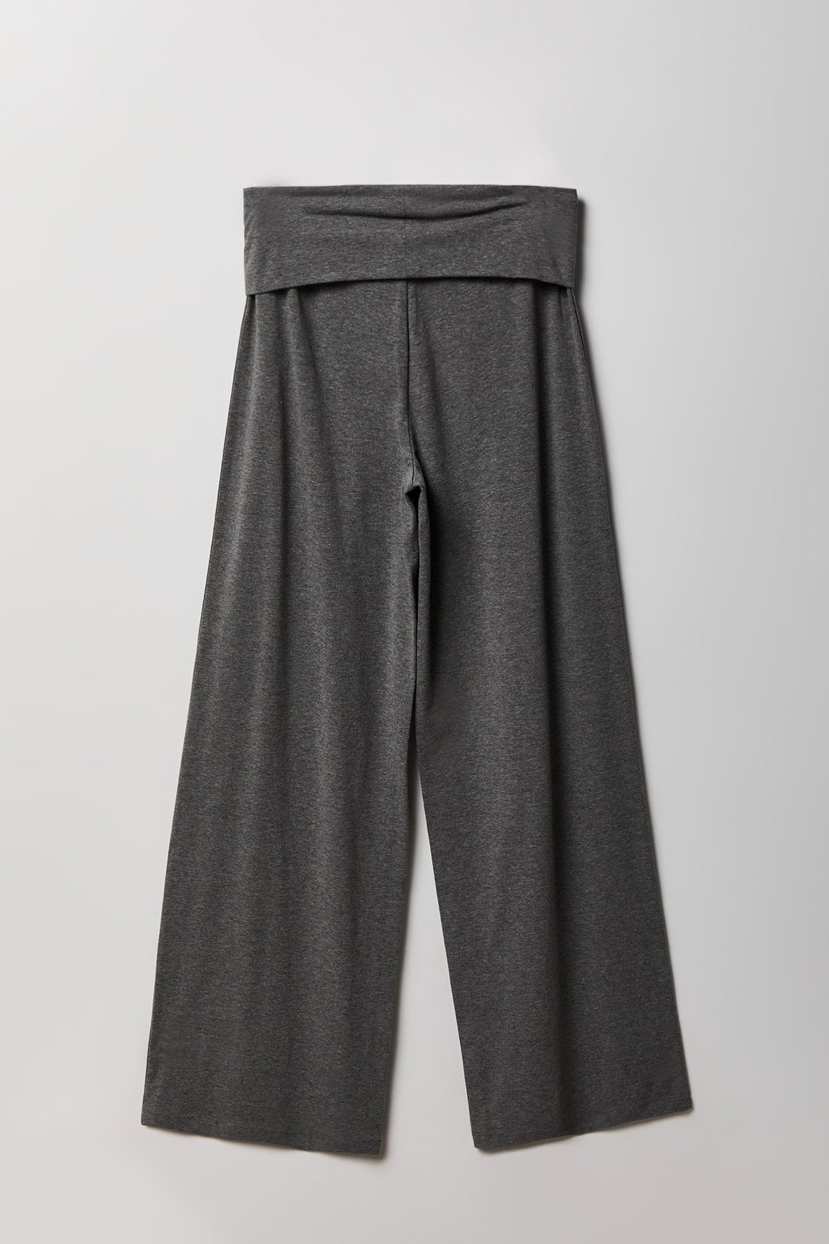 Alt View 2. Foldover Waist Wide Leg Pant - Charcoal
