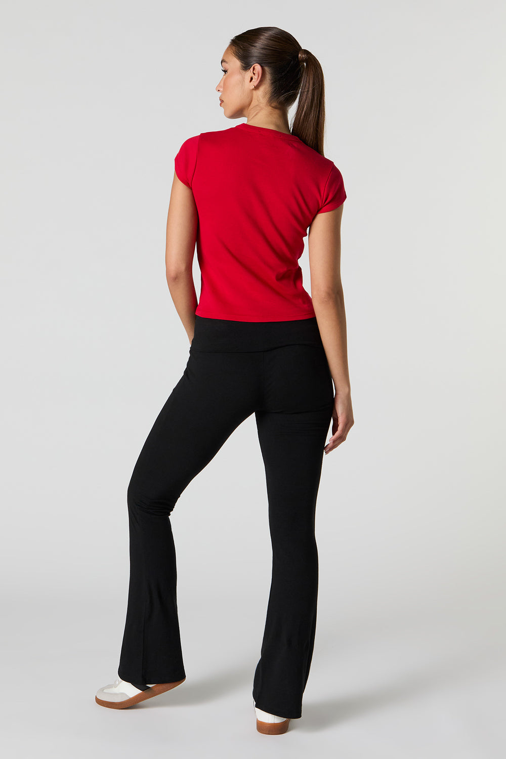 Foldover Waist Flare Pant Foldover Waist Flare Pant 6