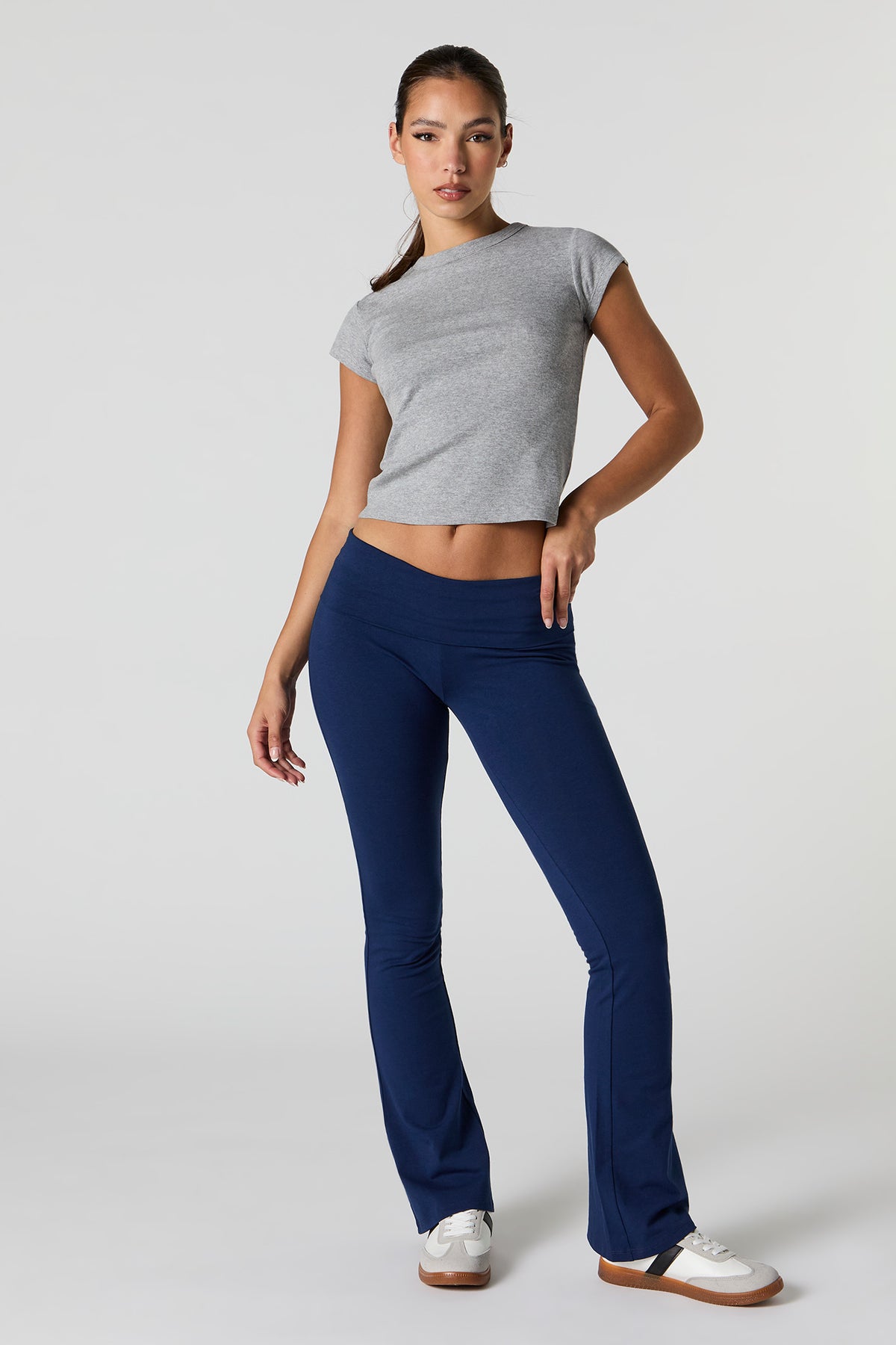 Foldover Waist Flare Pant