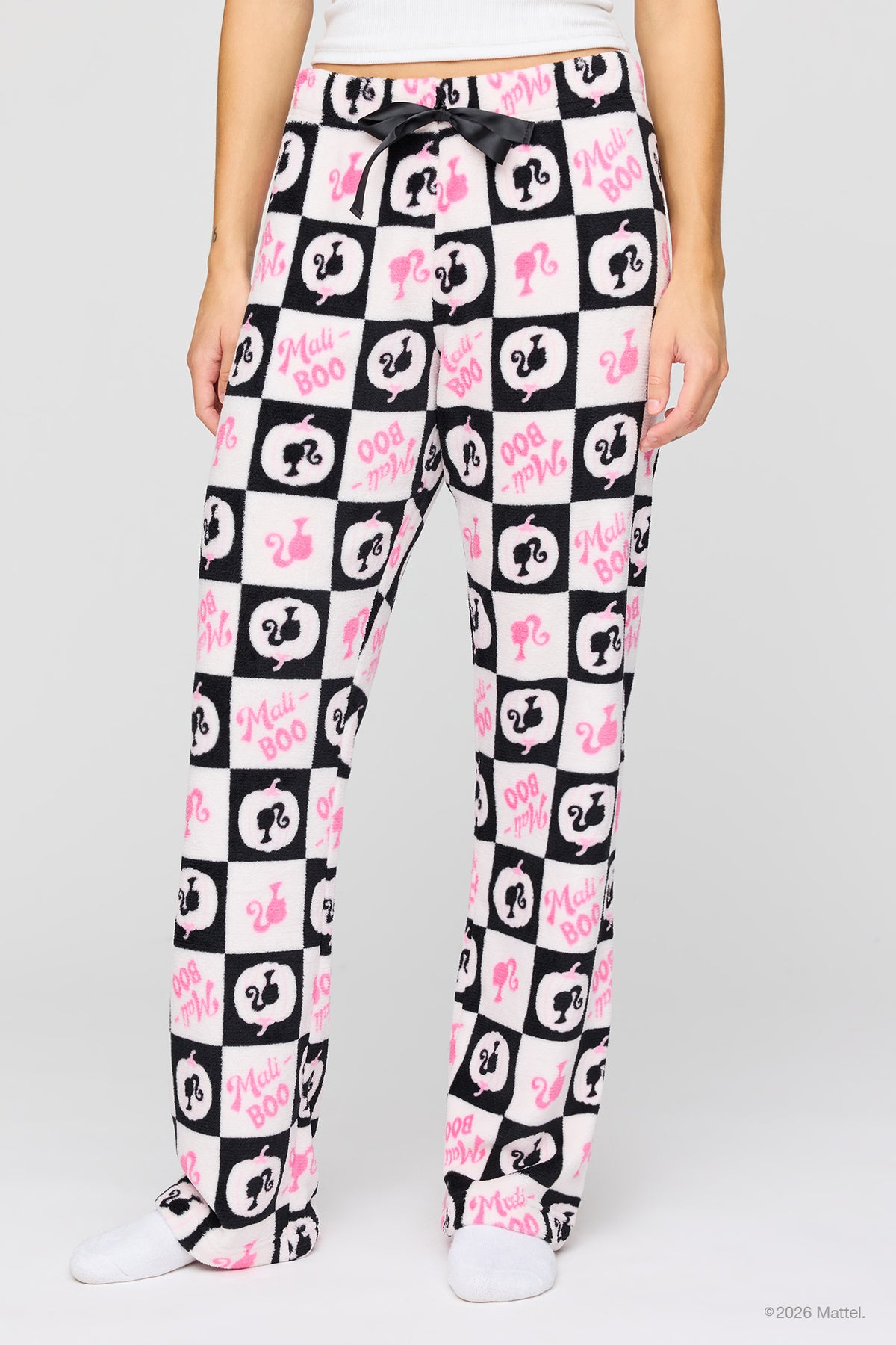 Alt View 2. Barbie™ Halloween Plush Pajama Pant - Pink
