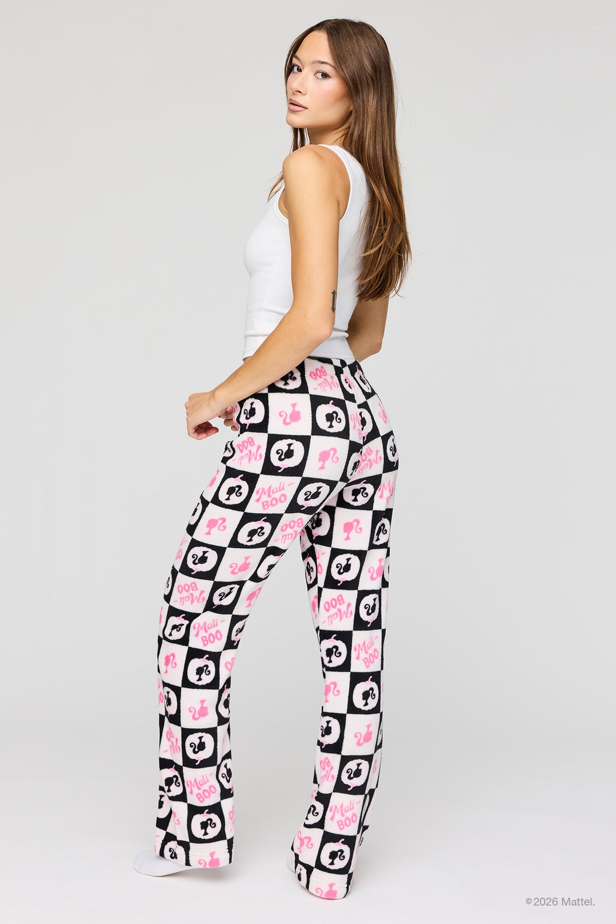 Alt View 3. Barbie™ Halloween Plush Pajama Pant - Pink