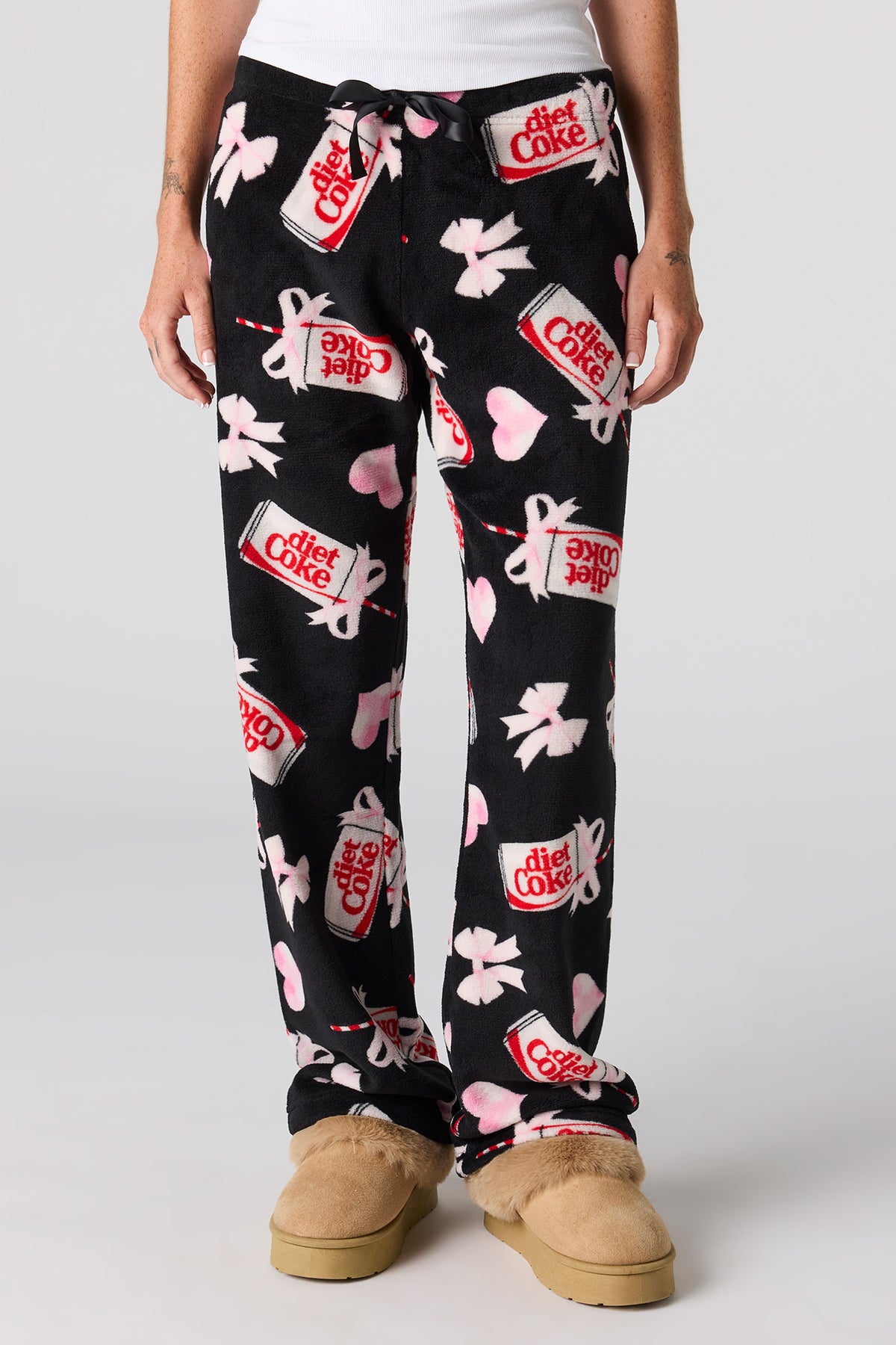 Alt View 2. Diet Coke Plush Pajama Pant - Black
