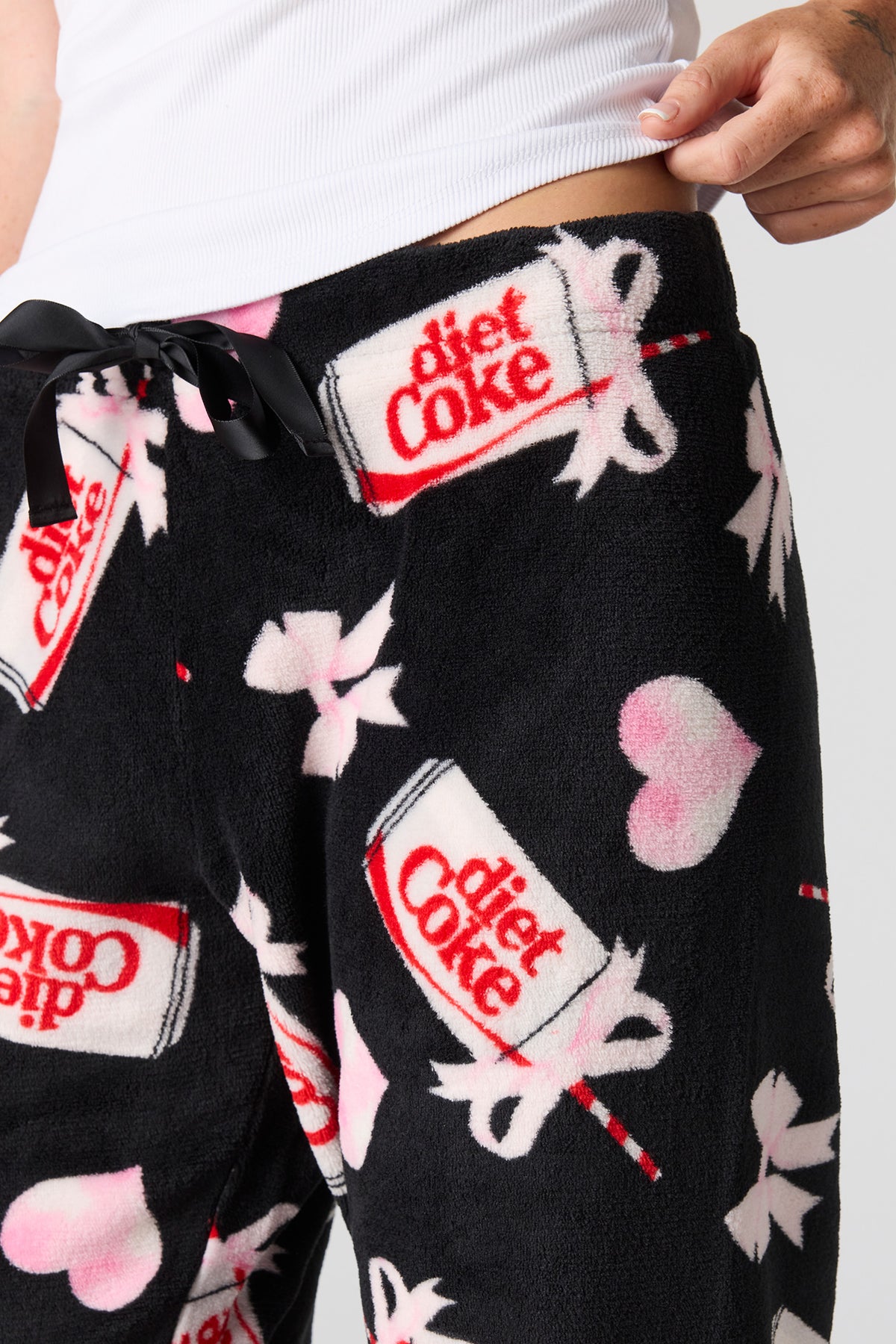 Alt View 4. Diet Coke Plush Pajama Pant - Black