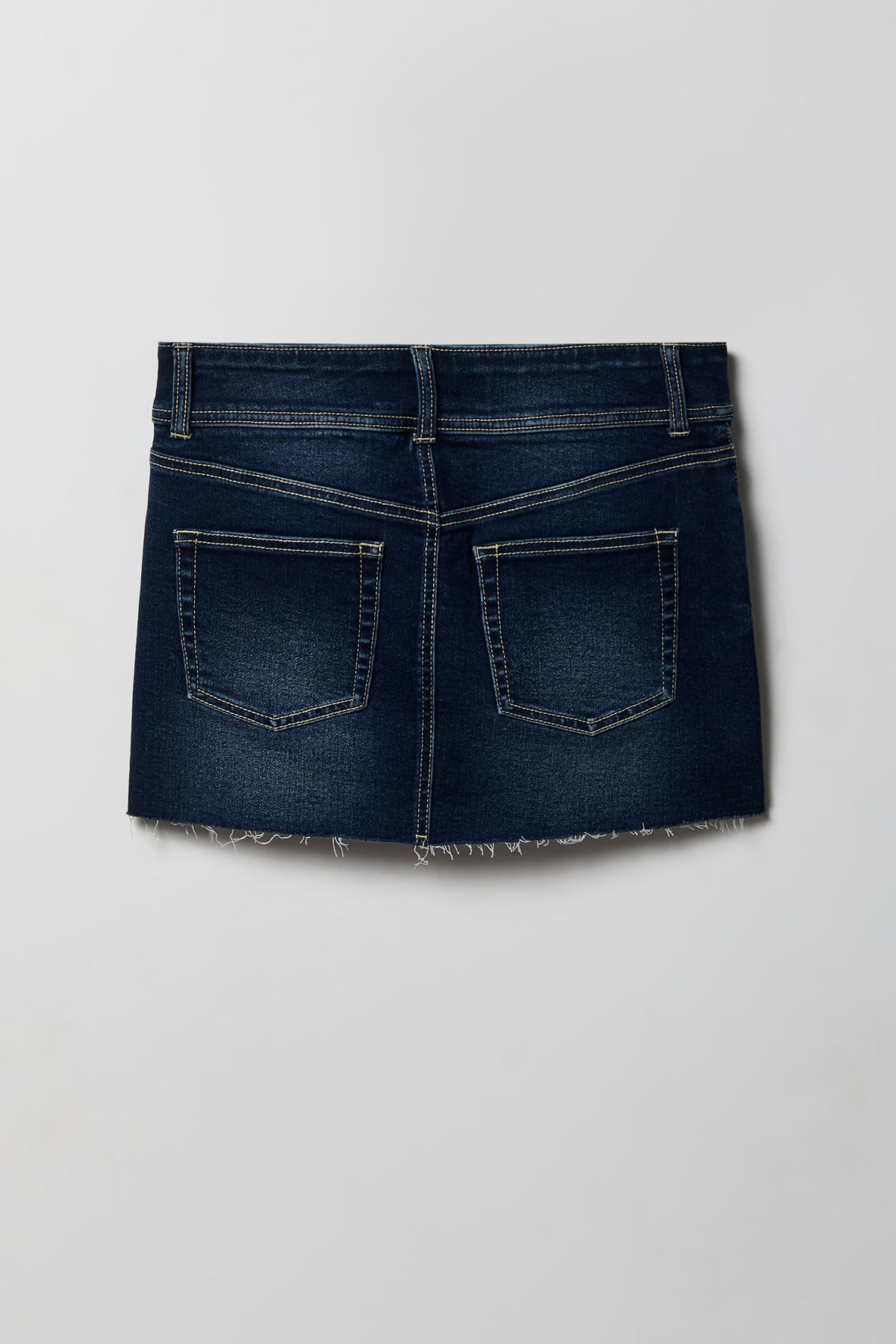 Alt View 2. Stretch Denim Micro Mini Skort - Denim Blue