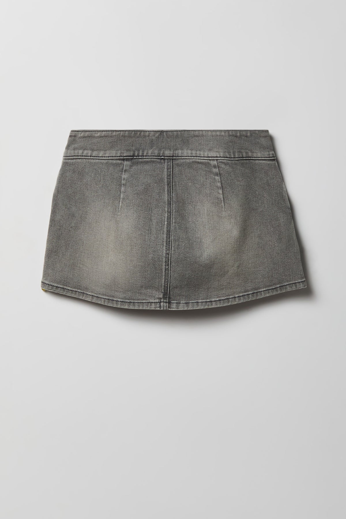 Alt View 2. Denim Mini Skort - Charcoal
