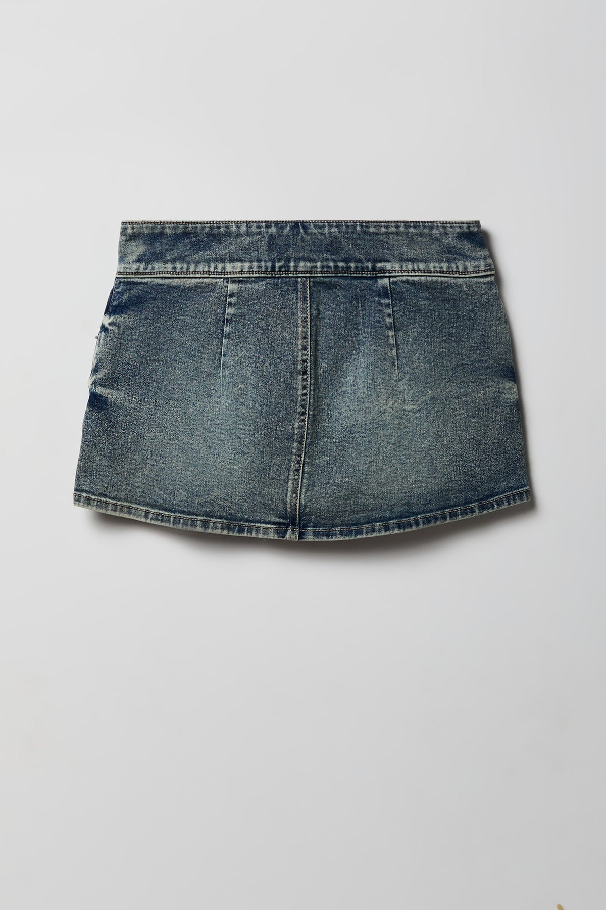 Alt View 2. Denim Mini Skort - Midnight Blue