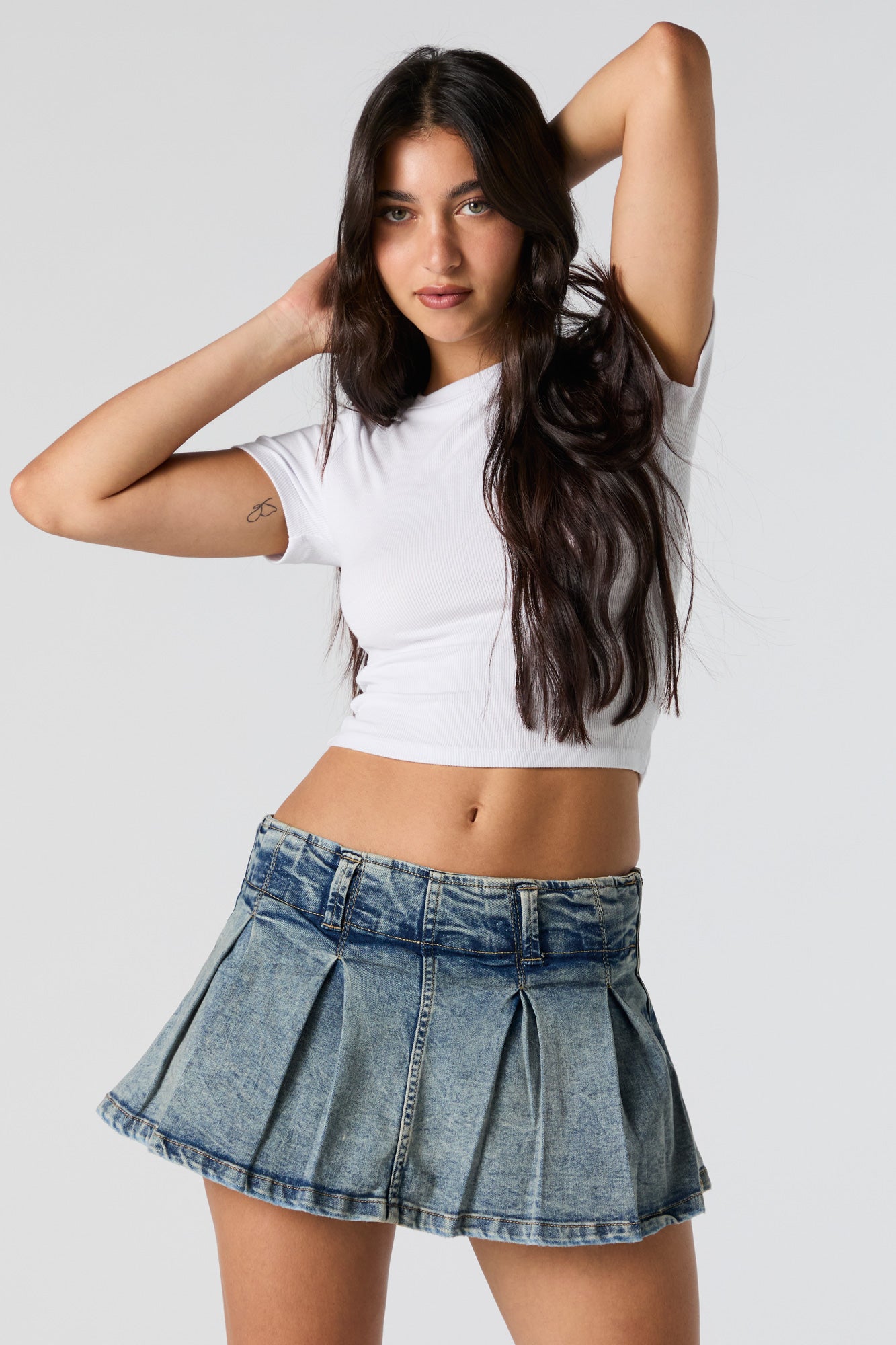 Micro orders denim skirt