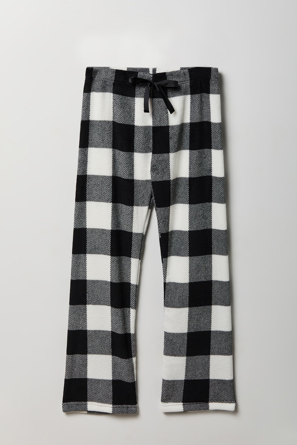 Plush Printed Pajama Pant - Black
