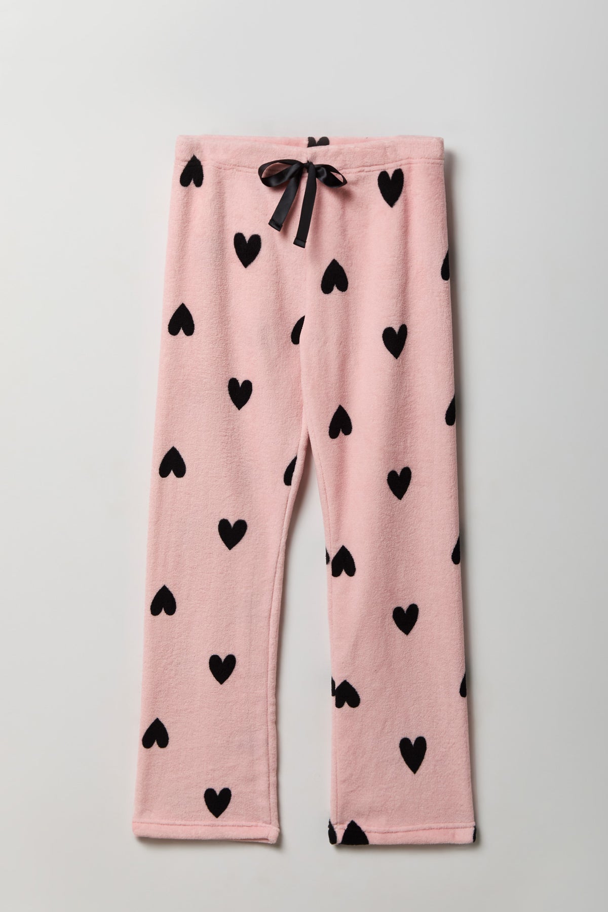 Plush Printed Pajama Pant - Light Grey