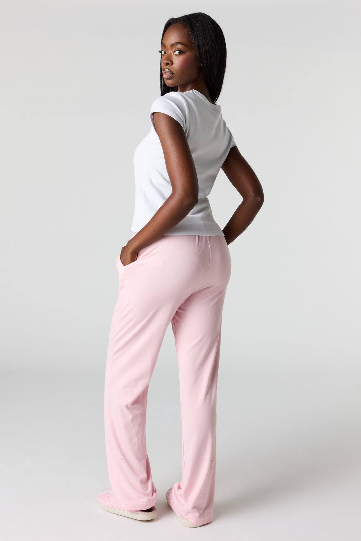 Alt View 3. Pajama Pant - Pink