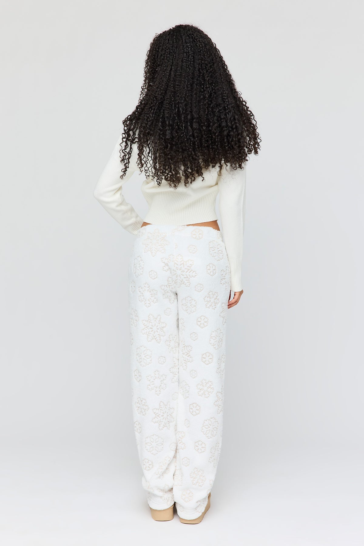 Alt View 3. Winter Plush Pajama Pant - Light Grey