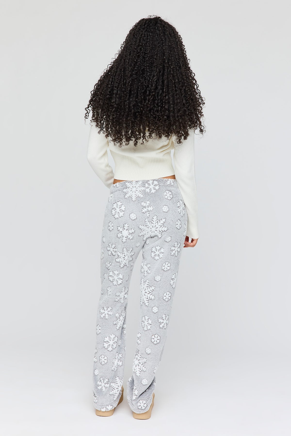 Alt View 9. Winter Plush Pajama Pant - Light Grey