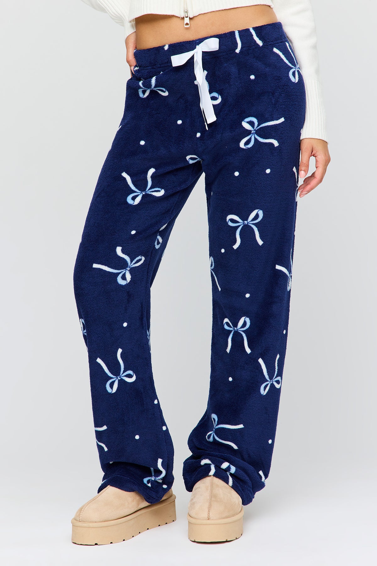 Alt View 2. Winter Plush Pajama Pant - Navy