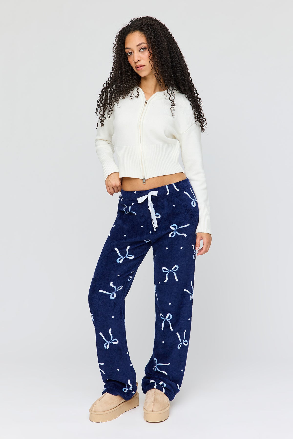 Winter Plush Pajama Pant - Navy
