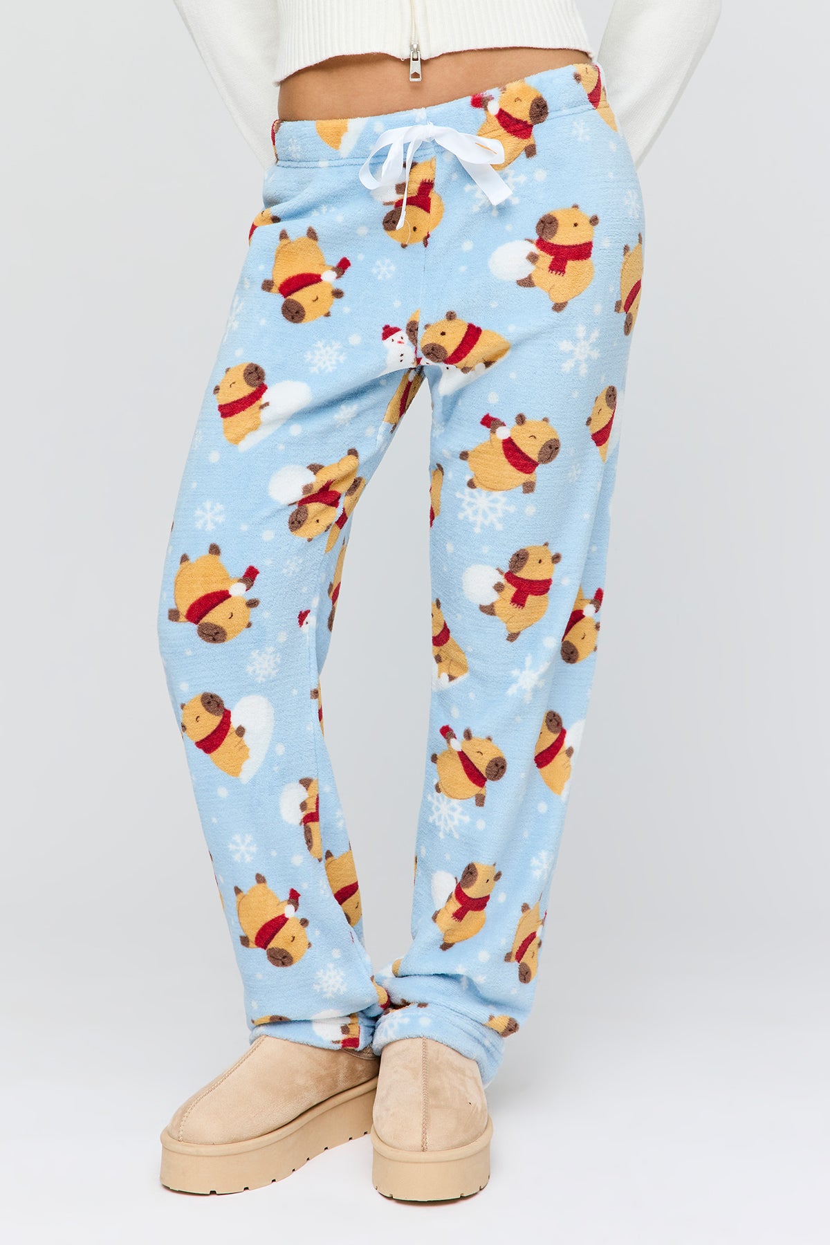 Alt View 2. Winter Plush Pajama Pant - Dark Blue