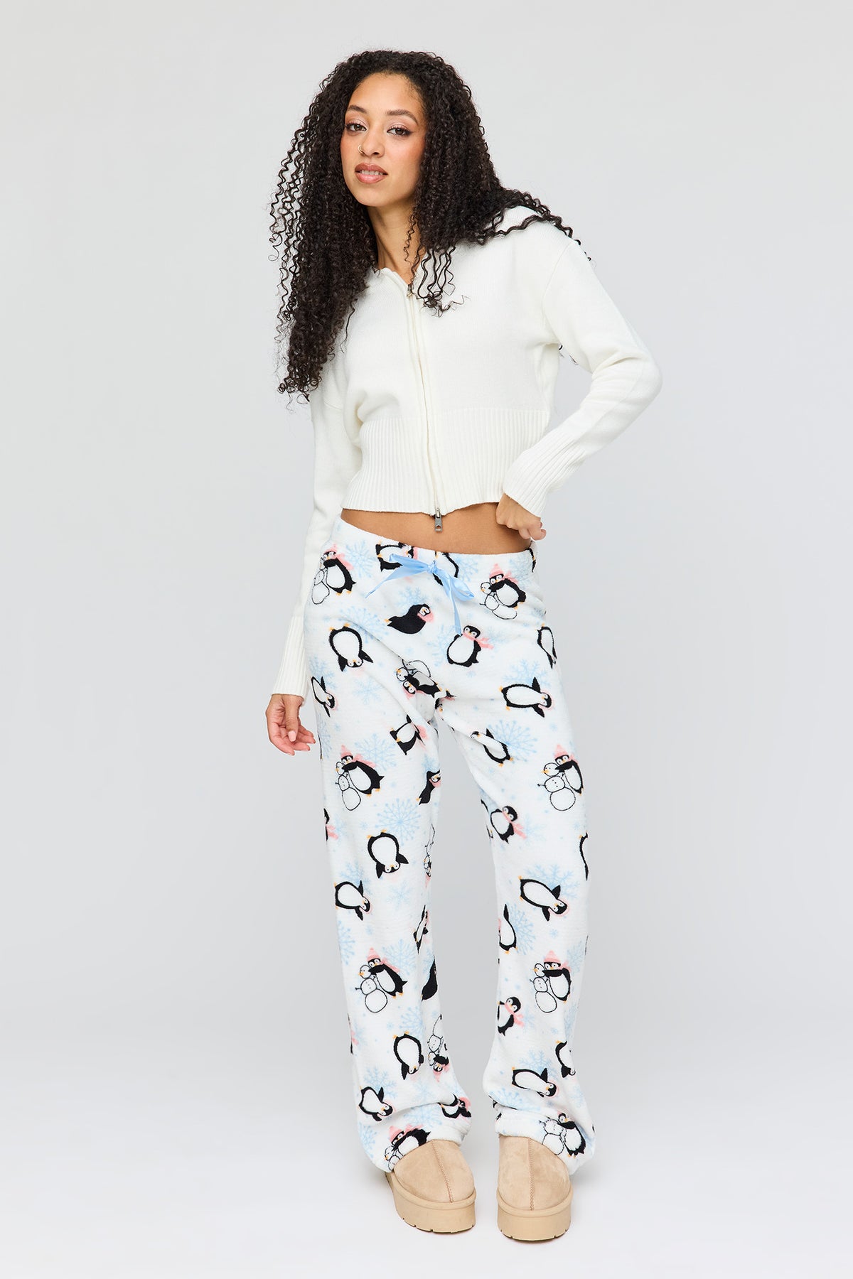 Alt View 16. Winter Plush Pajama Pant - Light Grey