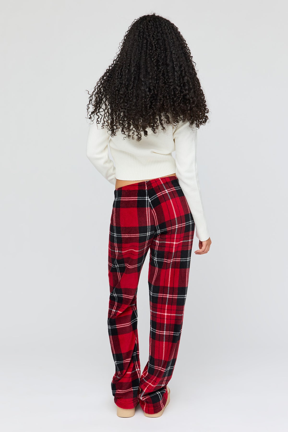 Alt View 3. Winter Plush Pajama Pant - Red