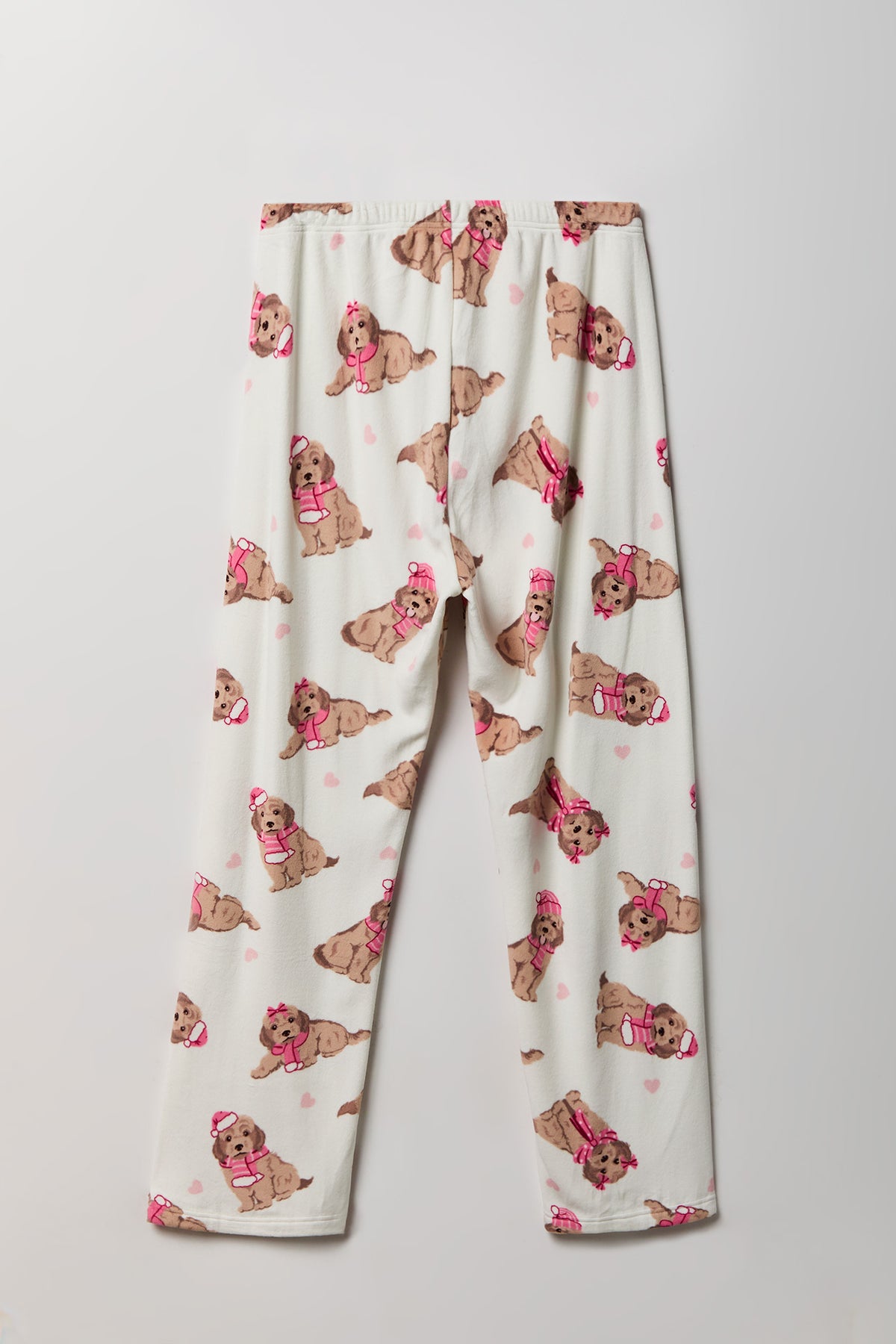 Alt View 2. Patterned Plush Pajama Pant - Ivory