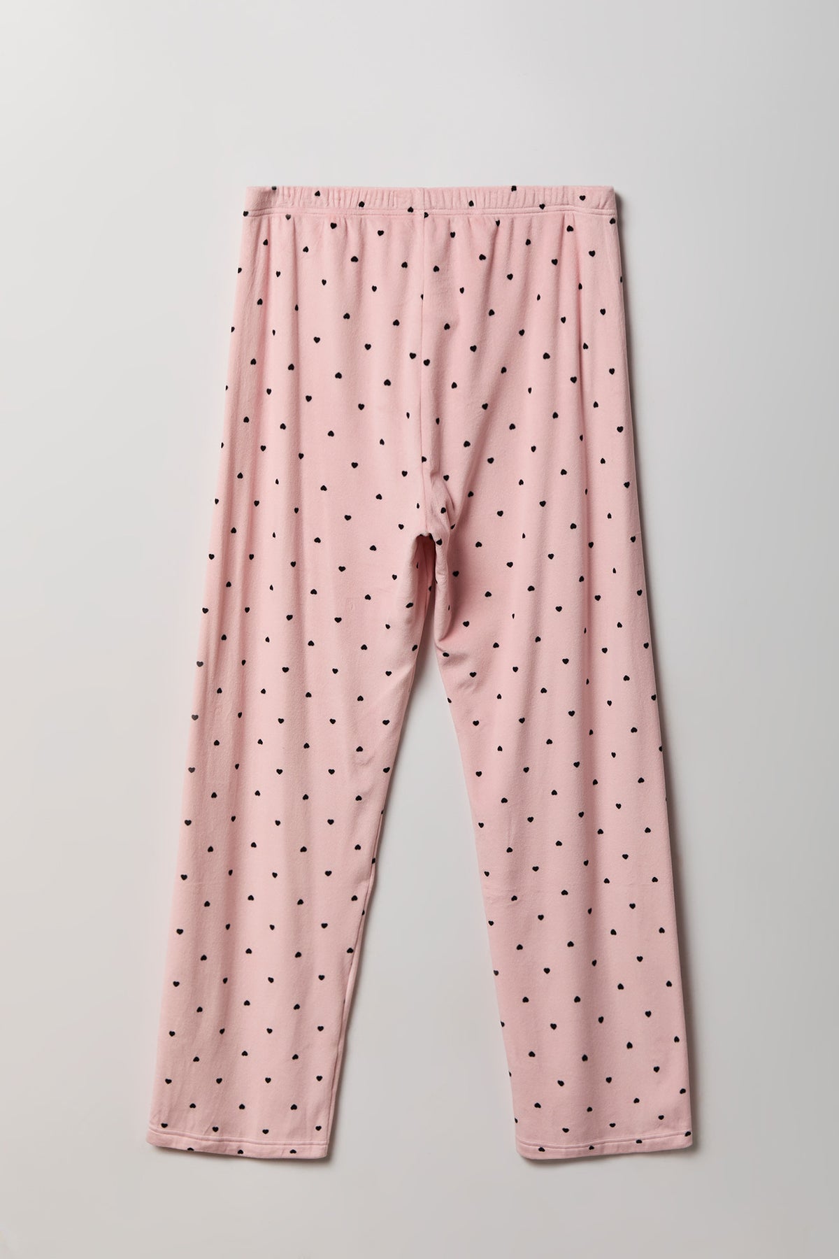 Alt View 2. Patterned Plush Pajama Pant - Light Pink