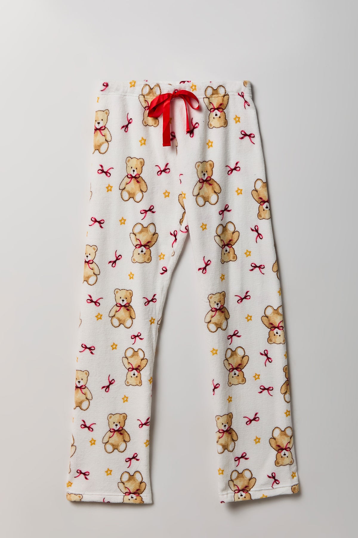 Patterned Plush Pajama Pant - Ivory