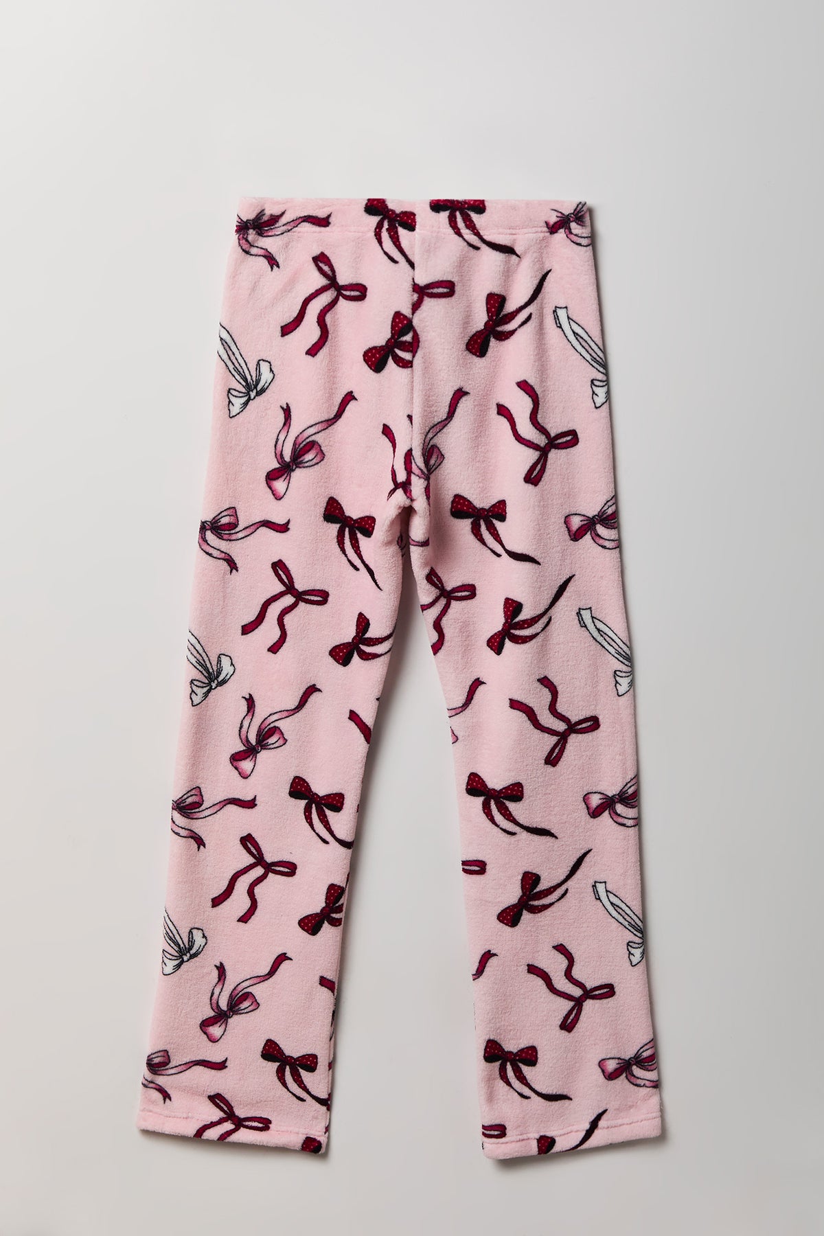 Alt View 2. Patterned Plush Pajama Pant - Pink