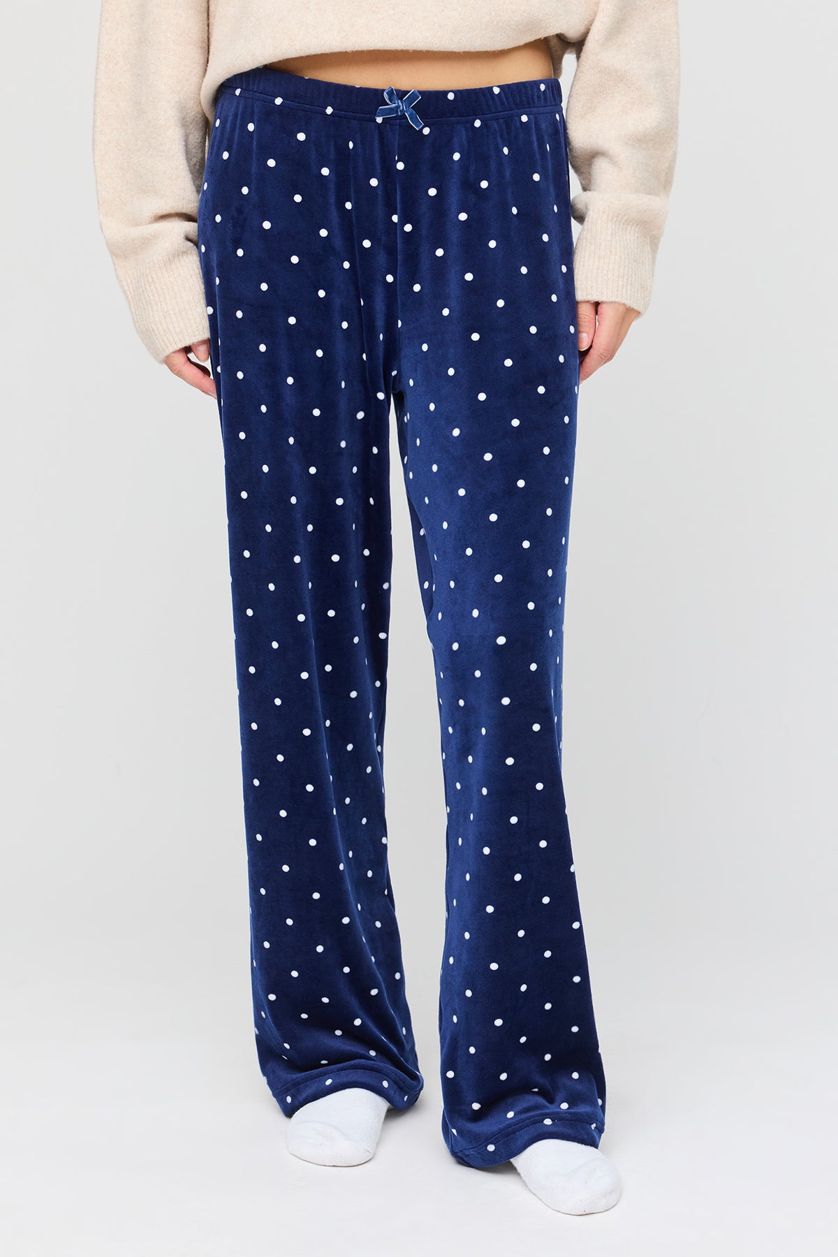 Alt View 2. Plush Pajama Pant - Black