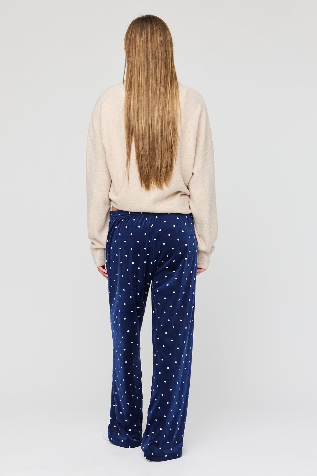 Alt View 3. Plush Pajama Pant - Black