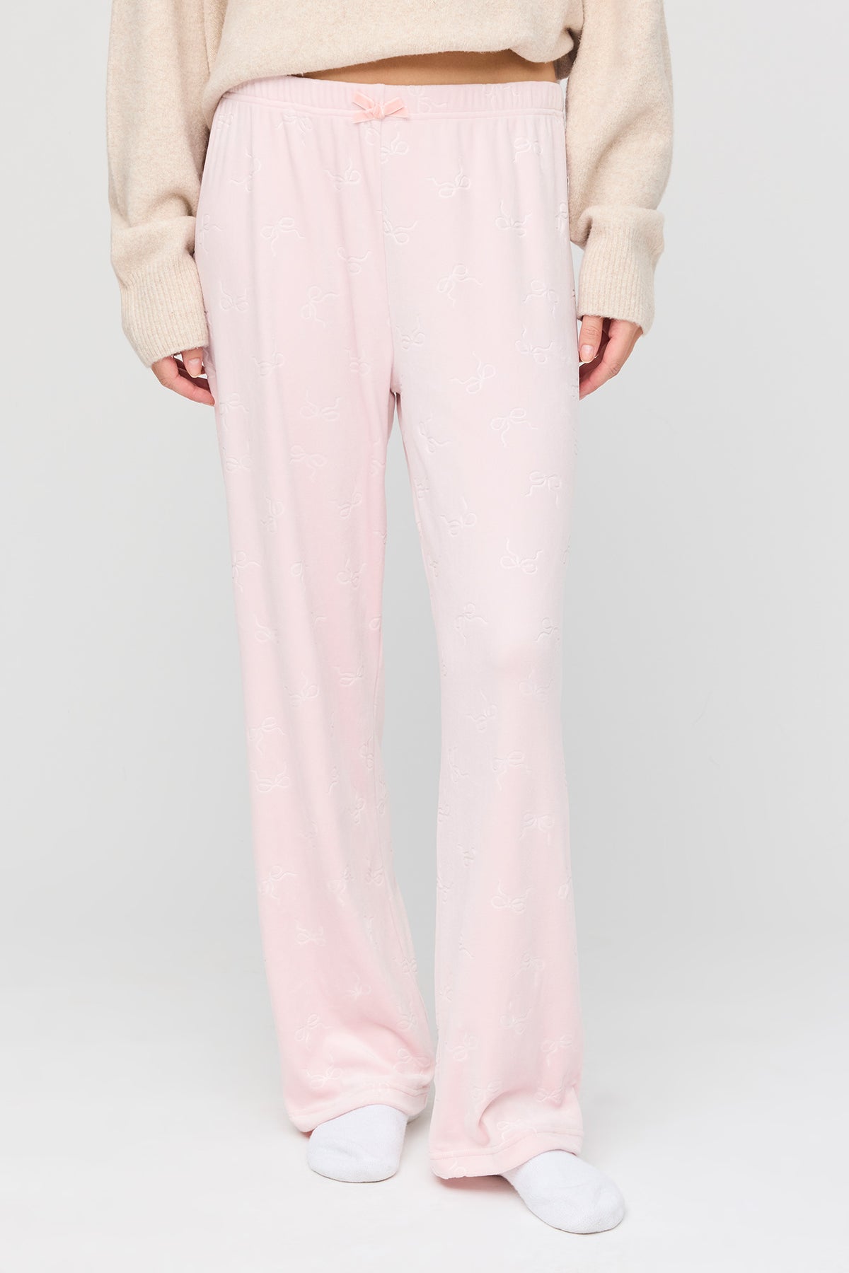 Alt View 2. Plush Pajama Pant - Red