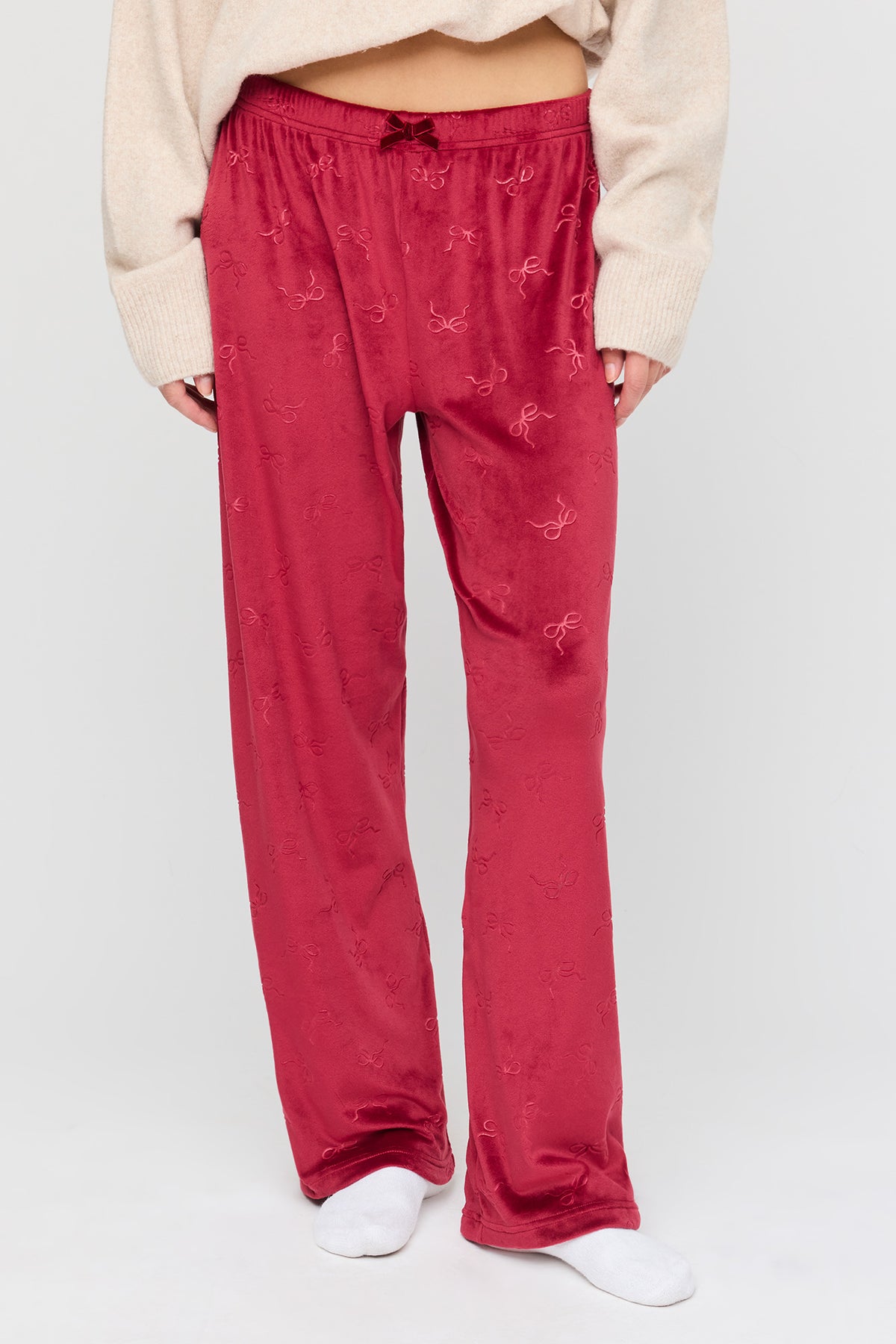 Alt View 2. Plush Pajama Pant - Pink