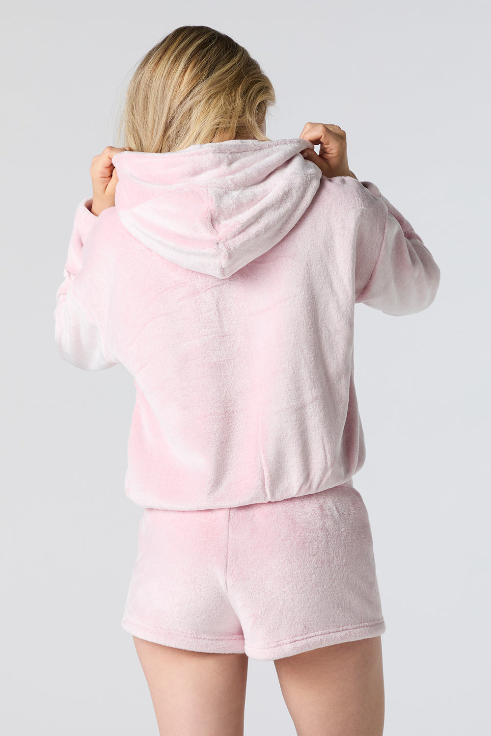 Plush Hoodie and Short 2 Piece Pajama Set Plush Hoodie and Short 2 Piece Pajama Set 2