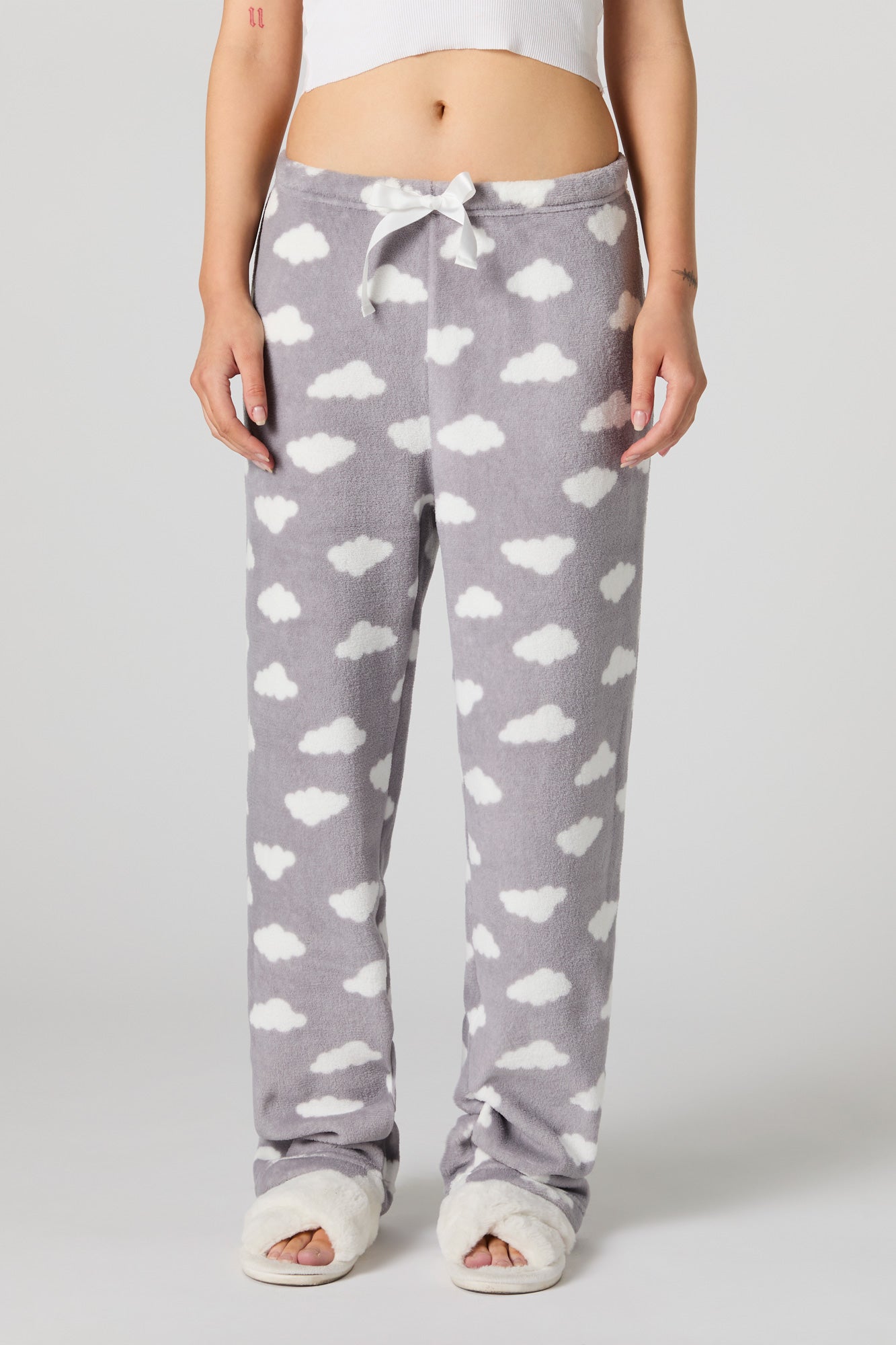 Printed Plush Pajama Pant