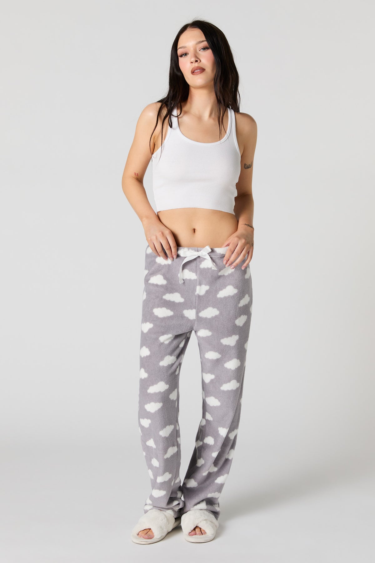 Printed Plush Pajama Pant