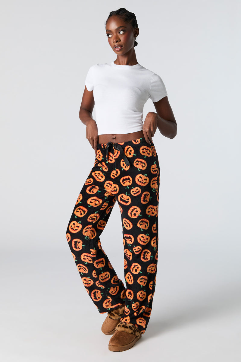 Halloween Printed Plush Pajama Pant