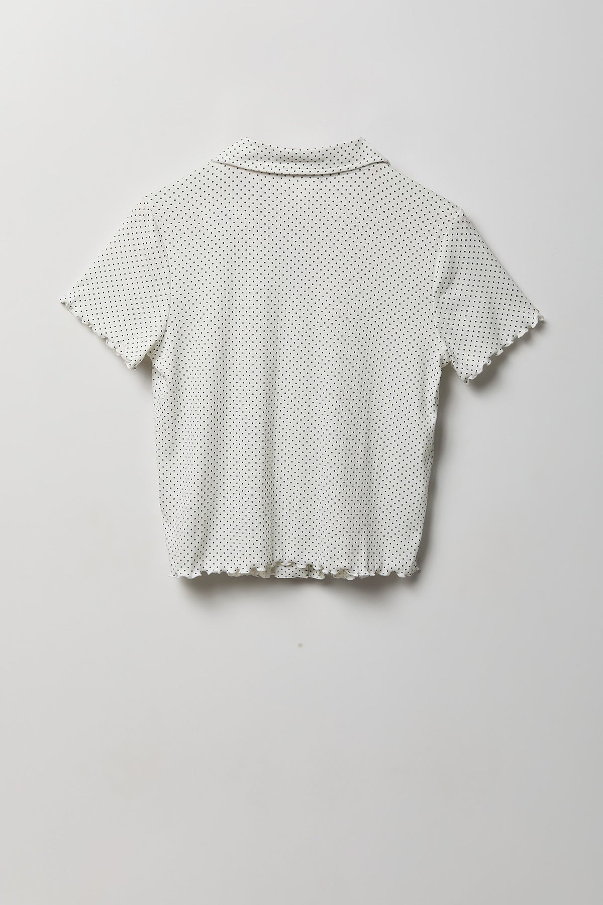 Alt View 7. Pointelle Button-Up Top & Short Pajama Set - White