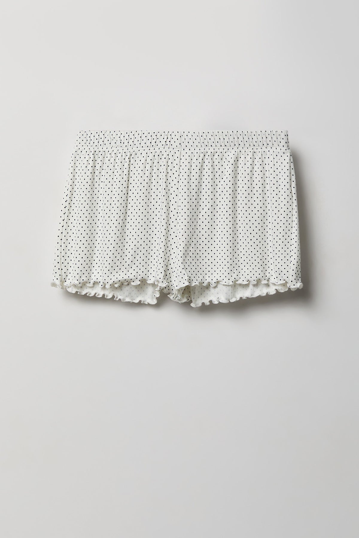 Alt View 8. Pointelle Button-Up Top & Short Pajama Set - White