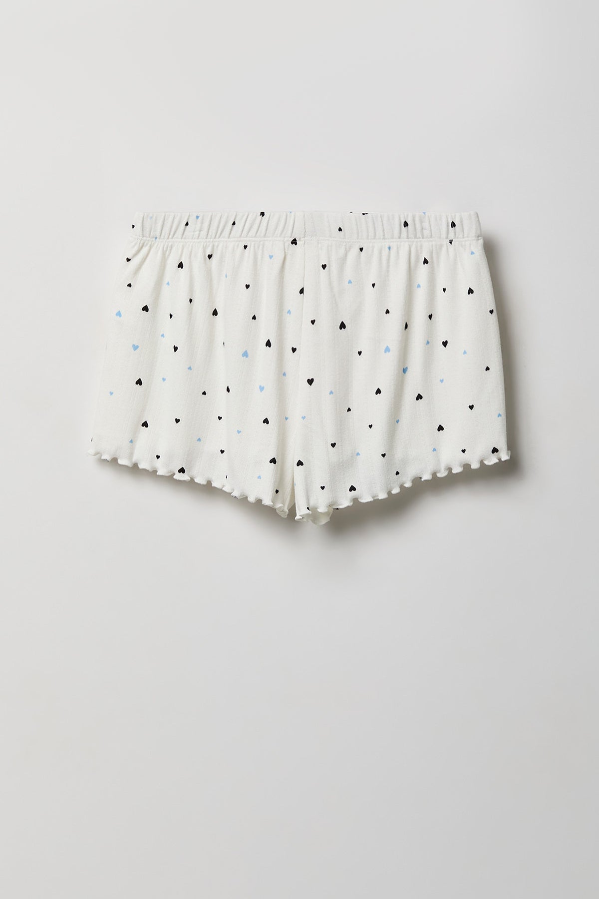 Alt View 9. Pointelle Button-Up Top & Short Pajama Set - Ivory