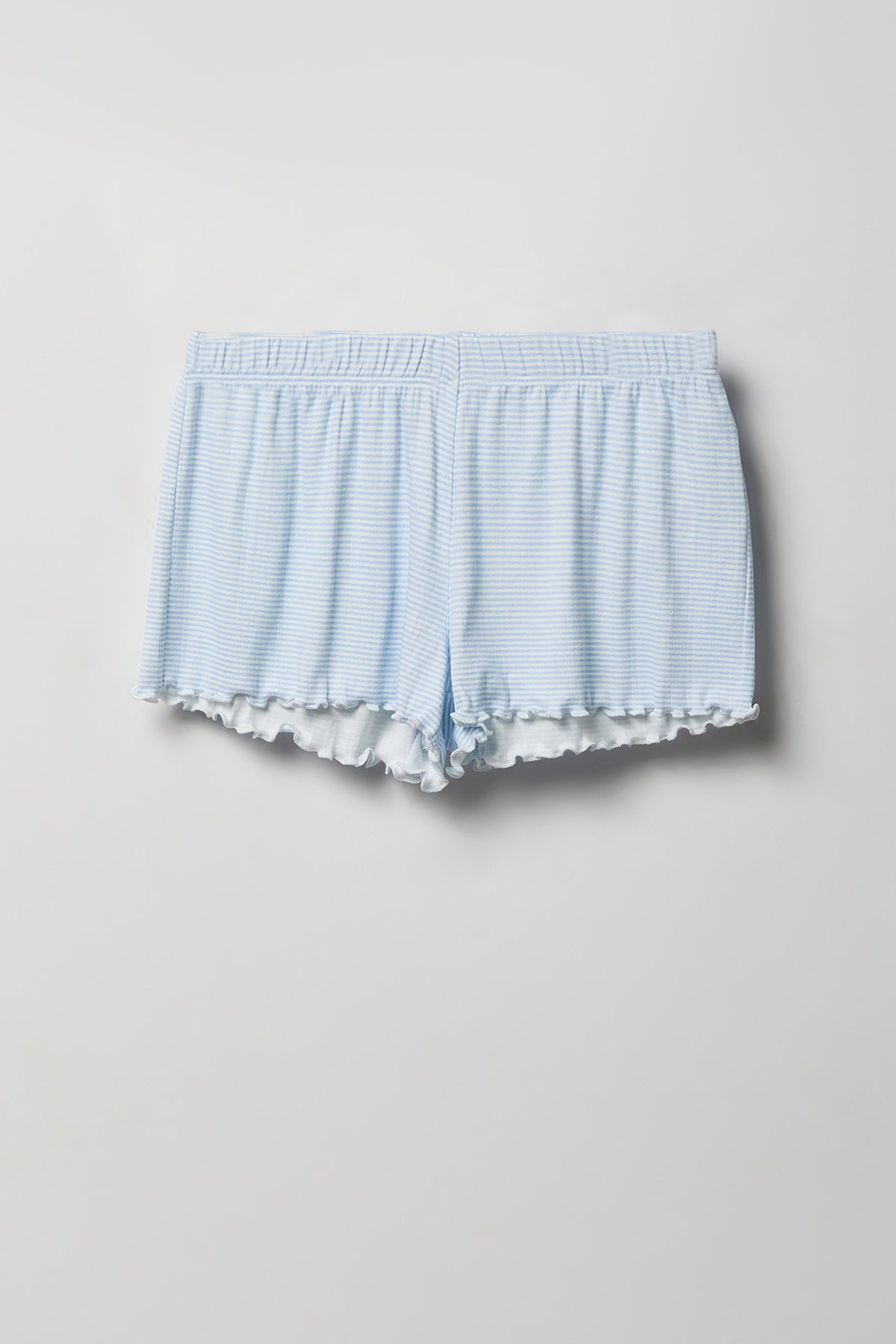 Alt View 8. Pointelle Button-Up Top & Short Pajama Set - Light Blue