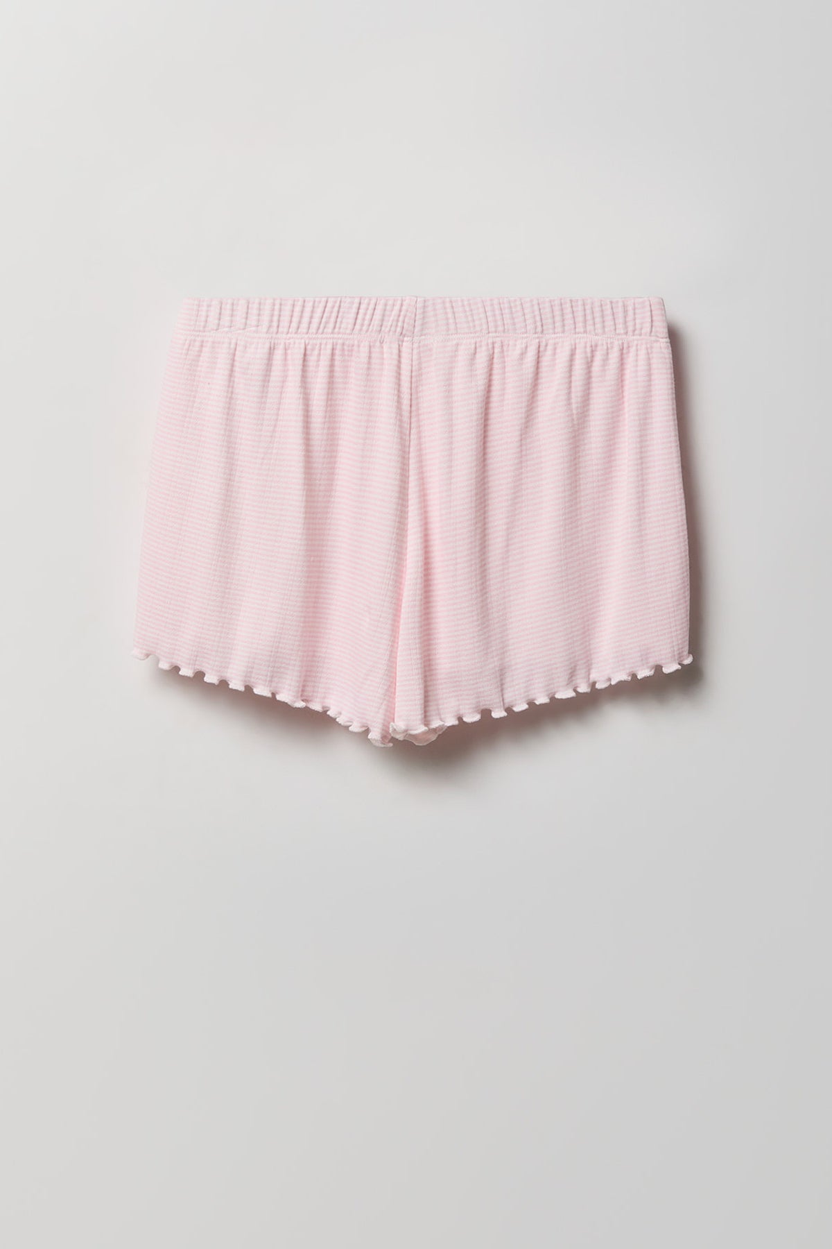 Alt View 8. Pointelle Button-Up Top & Short Pajama Set - Light Pink