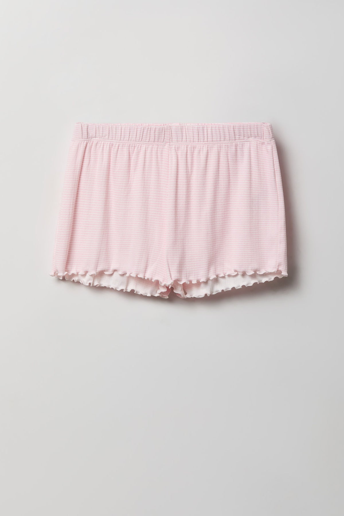 Alt View 9. Pointelle Button-Up Top & Short Pajama Set - Light Pink